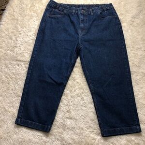 Haband Joe Casual Elastic Waisted Jeans Dark Blue Denim size 44/XS